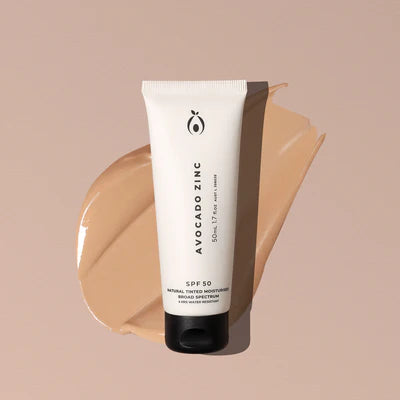 Avocado Zinc SPF 50 Natural Tinted Moisturiser- Light to Medium