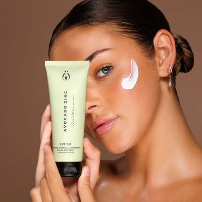 Avocado Zinc- SPF 50 Natural Physical Sunscreen 100ml